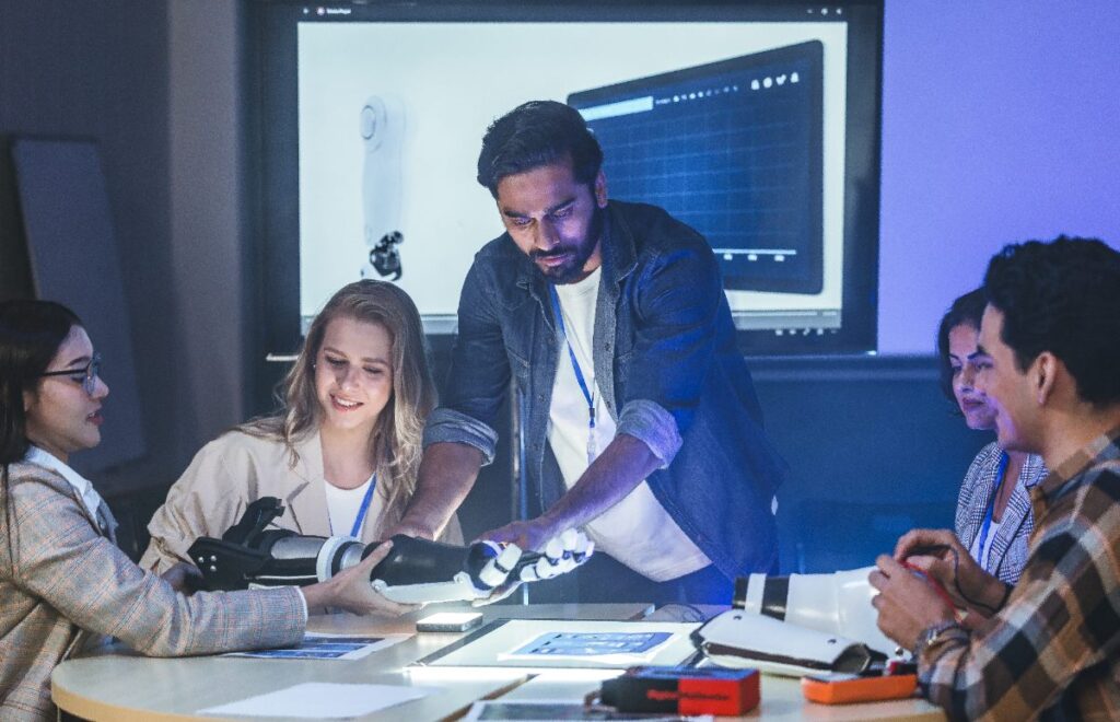 Une équipe qui travaille sur un projet digital