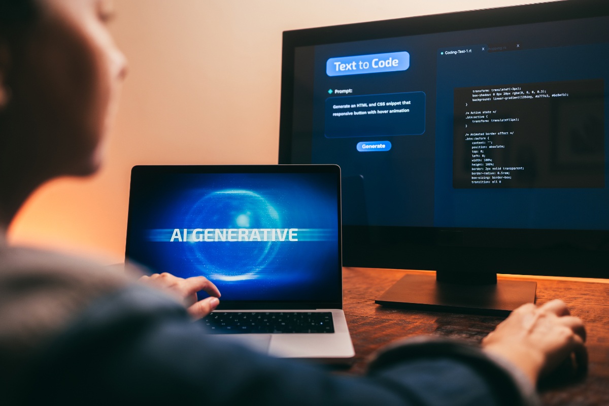 Une femme qui génère une plateforme numérique